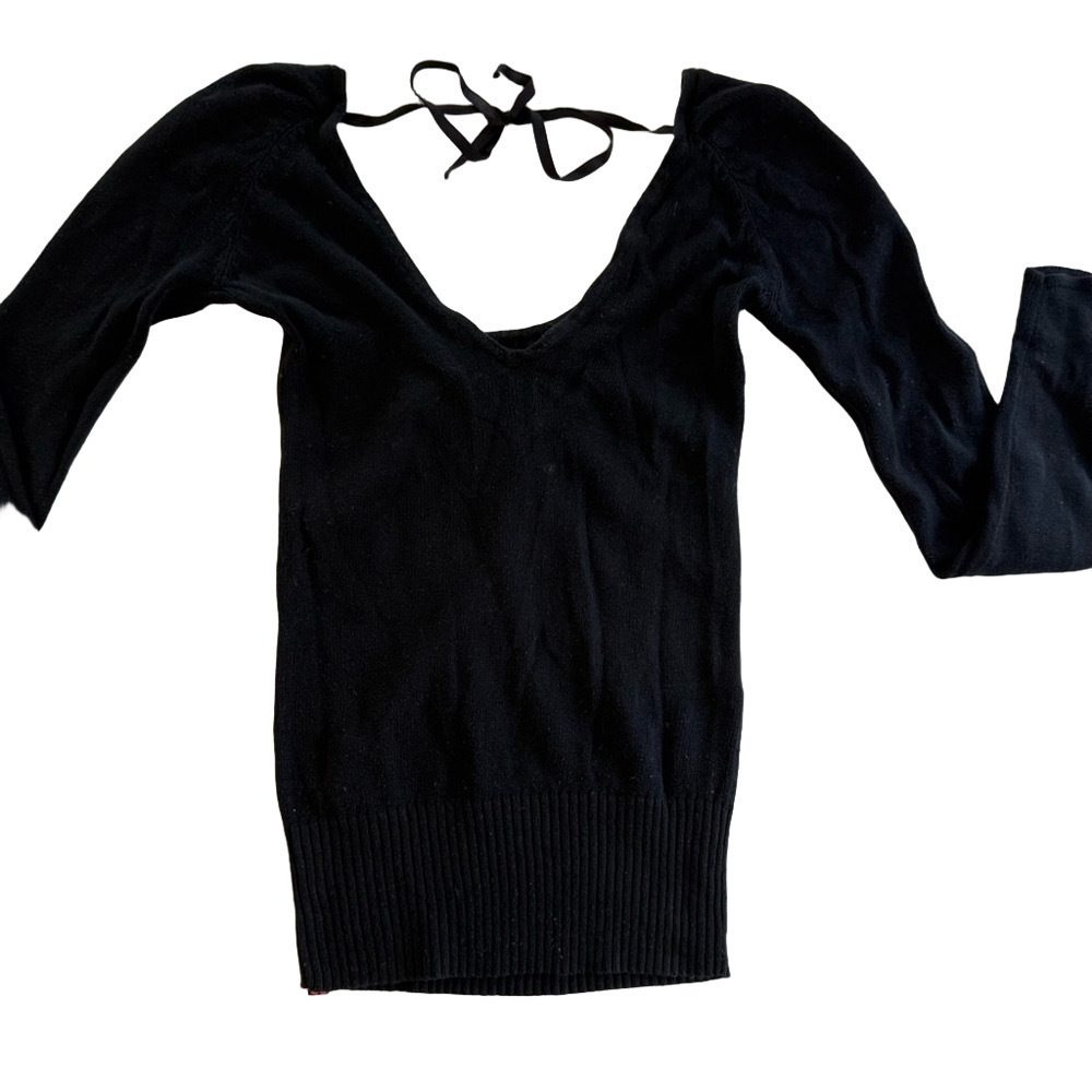 Vintage Women's Lulemon Black Long Sleeve balet knit warm up